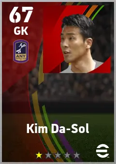 Kim Da-Sol eFootball 2026 player card — 67 OVR GK