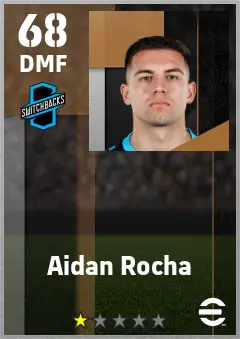 Aidan Rocha eFootball 2026 player card — 68 OVR DMF