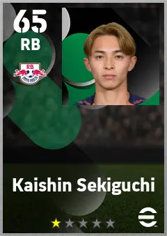 Kaishin Sekiguchi eFootball 2026 player card — 65 OVR RB