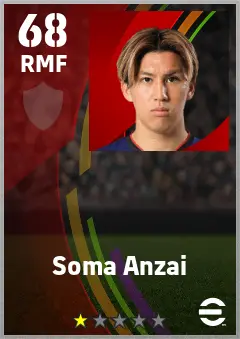 Soma Anzai eFootball 2026 player card — 68 OVR RMF