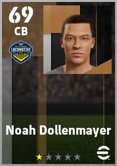 Noah Dollenmayer eFootball 2026 player card — 69 OVR CB