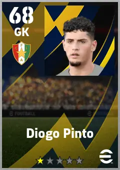Diogo Pinto eFootball 2026 player card — 68 OVR GK