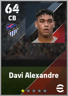 Davi Alexandre eFootball 2026 player card — 64 OVR CB
