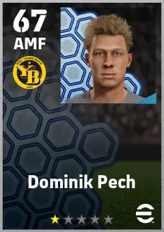 Dominik Pech eFootball 2026 player card — 67 OVR AMF
