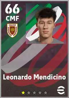 Leonardo Mendicino eFootball 2026 player card — 66 OVR CMF