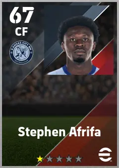 Stephen Afrifa eFootball 2026 player card — 67 OVR CF
