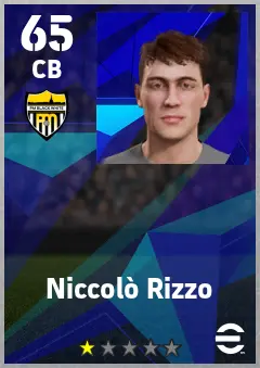 Niccolo Rizzo eFootball 2026 player card — 65 OVR CB