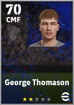 George Thomason eFootball 2026 player card — 70 OVR CMF