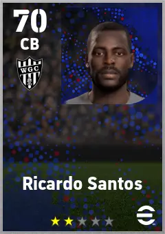 Ricardo Santos eFootball 2026 player card — 70 OVR CB