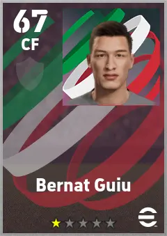 Bernat Guiu eFootball 2026 player card — 67 OVR CF