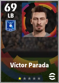 Victor Parada eFootball 2026 player card — 69 OVR LB
