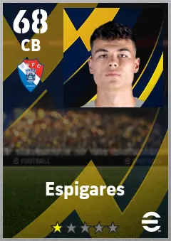 Espigares eFootball 2026 player card — 68 OVR CB