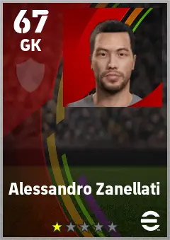 Alessandro Zanellati eFootball 2026 player card — 67 OVR GK