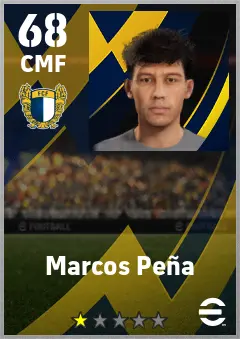 Marcos Pena eFootball 2026 player card — 68 OVR CMF