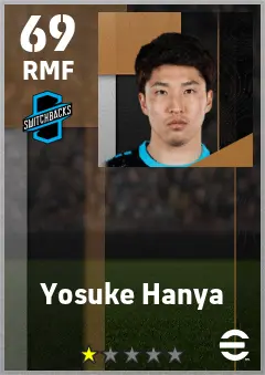 Yosuke Hanya eFootball 2026 player card — 69 OVR RMF