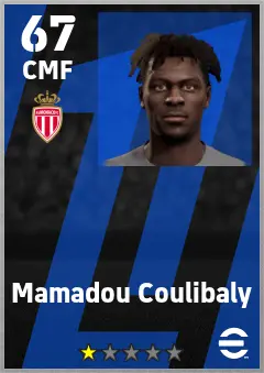 Mamadou Coulibaly eFootball 2026 player card — 67 OVR CMF