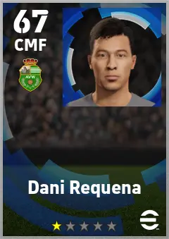 Dani Requena eFootball 2026 player card — 67 OVR CMF