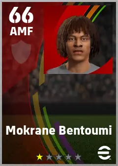 Mokrane Bentoumi eFootball 2026 player card — 66 OVR AMF