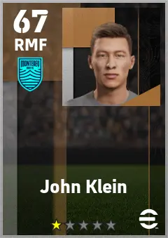 John Klein eFootball 2026 player card — 67 OVR RMF