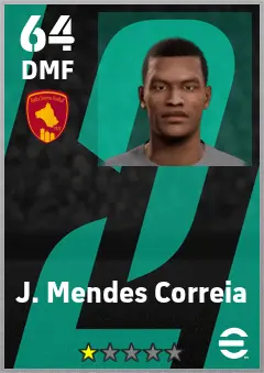 J. Mendes Correia eFootball 2026 player card — 64 OVR DMF