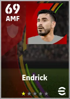 Endrick eFootball 2026 player card — 69 OVR AMF
