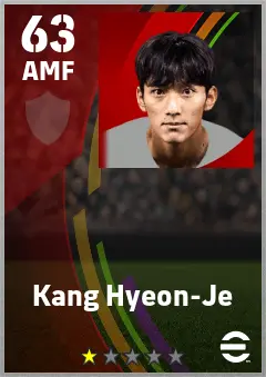Kang Hyeon-Je eFootball 2026 player card — 63 OVR AMF