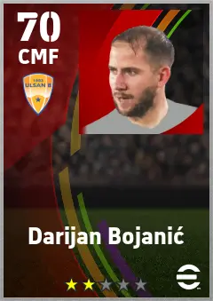 Darijan Bojanic eFootball 2026 player card — 70 OVR CMF