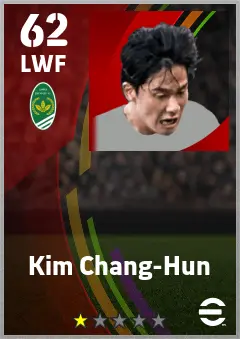 Kim Chang-Hun eFootball 2026 player card — 62 OVR LWF