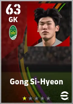 Gong Si-Hyeon eFootball 2026 player card — 63 OVR GK