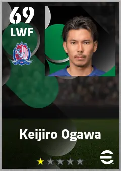 Keijiro Ogawa eFootball 2026 player card — 69 OVR LWF