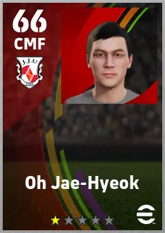 Oh Jae-Hyeok eFootball 2026 player card — 66 OVR CMF