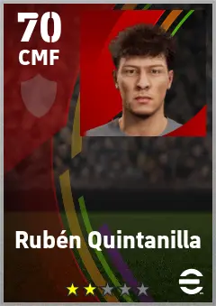 Ruben Quintanilla eFootball 2026 player card — 70 OVR CMF