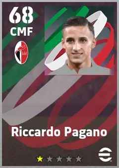 Riccardo Pagano eFootball 2026 player card — 68 OVR CMF