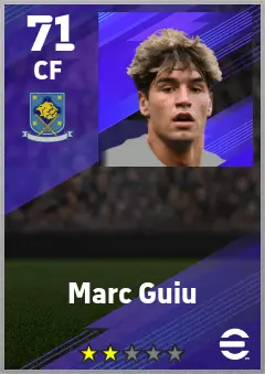 Marc Guiu eFootball 2026 player card — 71 OVR CF