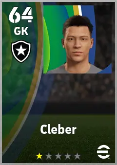 Cleber eFootball 2026 player card — 64 OVR GK