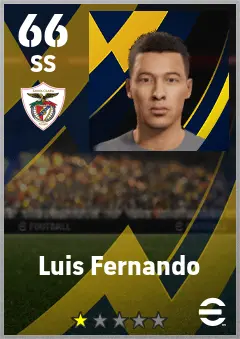 Luis Fernando eFootball 2026 player card — 66 OVR SS