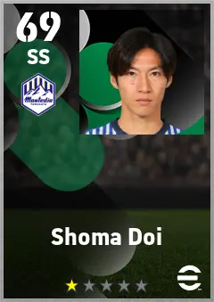 Shoma Doi eFootball 2026 player card — 69 OVR SS