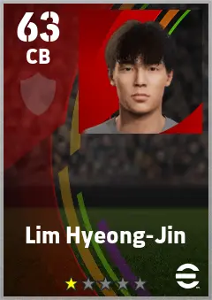 Lim Hyeong-Jin eFootball 2026 player card — 63 OVR CB