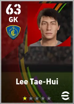 Lee Tae-Hui eFootball 2026 player card — 63 OVR GK