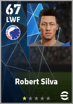 Robert Silva eFootball 2026 player card — 67 OVR LWF