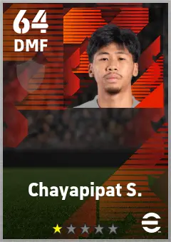 Chayapipat S. eFootball 2026 player card — 64 OVR DMF