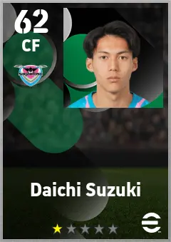 Daichi Suzuki eFootball 2026 player card — 62 OVR CF