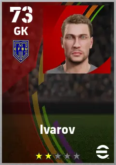 Ivarov eFootball 2026 player card — 73 OVR GK