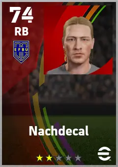 Nachdecal eFootball 2026 player card — 74 OVR RB