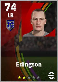 Edingson eFootball 2026 player card — 74 OVR LB