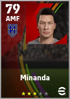 Minanda eFootball 2026 player card — 79 OVR AMF