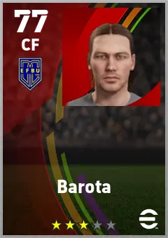 Barota eFootball 2026 player card — 77 OVR CF