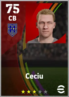 Ceciu eFootball 2026 player card — 75 OVR CB
