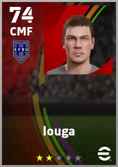Iouga eFootball 2026 player card — 74 OVR CMF