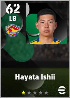 Hayata Ishii eFootball 2026 player card — 62 OVR LB